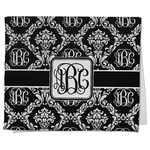 Monogrammed Damask Kitchen Towel - Poly Cotton