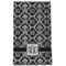 Monogrammed Damask Kitchen Towel - Poly Cotton - Full Front