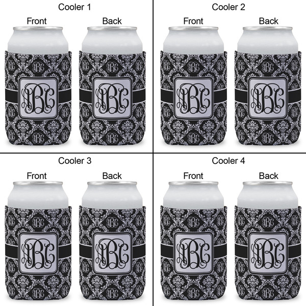 Monogrammed Damask Can Sleeve (Approval)