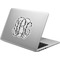 Monogrammed Damask Laptop Decal (Personalized)