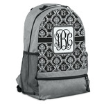 Monogrammed Damask Backpack