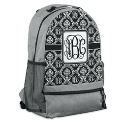 Monogrammed Damask Backpack