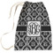 Monogrammed Damask Large Laundry Bag - Front View
