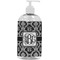 Monogrammed Damask Plastic Soap / Lotion Dispenser (16 oz - Large - White)