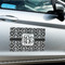 Monogrammed Damask Large Rectangle Car Magnets- In Context