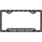 Monogrammed Damask License Plate Frame - Style C