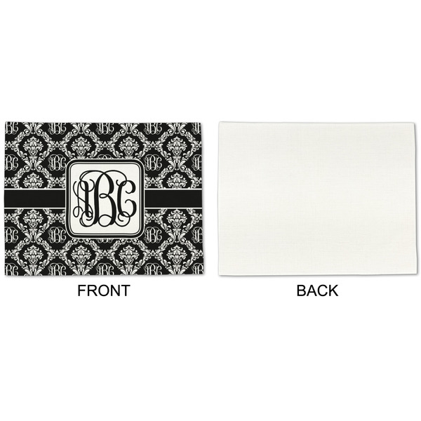 Monogrammed Damask Linen Placemat - APPROVAL Single (single sided)