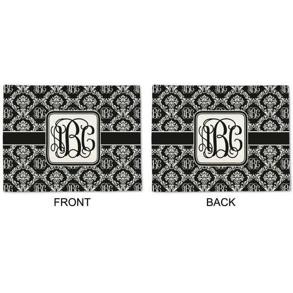 Monogrammed Damask Linen Placemat - APPROVAL (double sided)