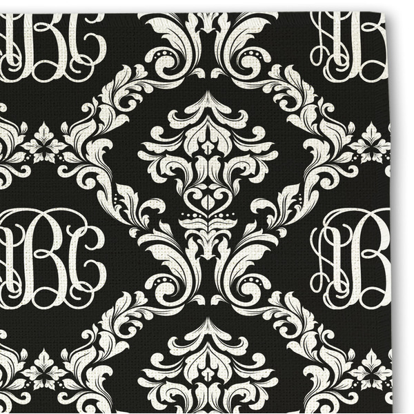Monogrammed Damask Linen Placemat - DETAIL