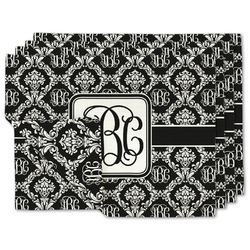 Monogrammed Damask Linen Placemat