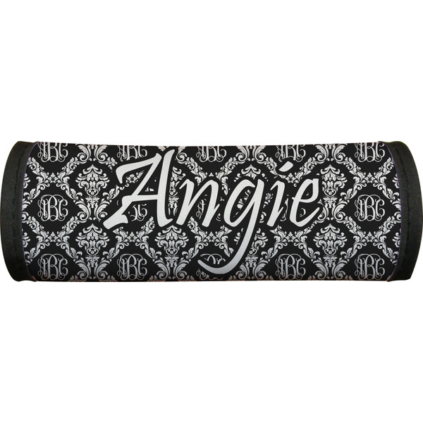 Monogrammed Damask Luggage Handle Wrap