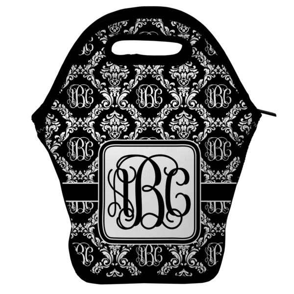 Custom Monogrammed Damask Lunch Bag