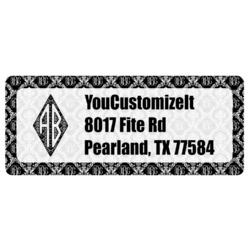 Monogrammed Damask Return Address Labels (Personalized)