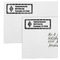 Monogrammed Damask Mailing Labels - Double Stack Close Up