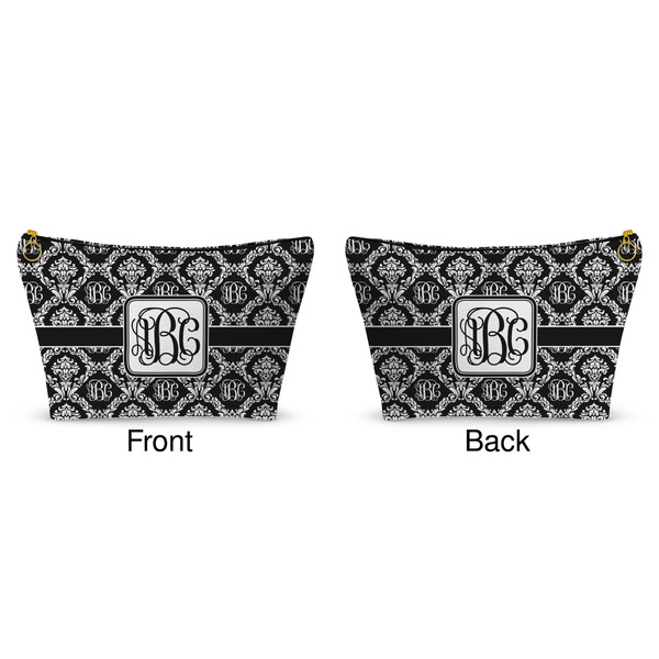 Monogrammed Damask Makeup Bag Approval