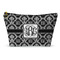 Monogrammed Damask Structured Accessory Purse (Front)