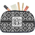Monogrammed Damask Makeup / Cosmetic Bag - Medium (Personalized)
