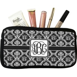 Monogrammed Damask Makeup / Cosmetic Bag - Small (Personalized)