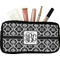 Monogrammed Damask Makeup / Cosmetic Bag (Personalized)