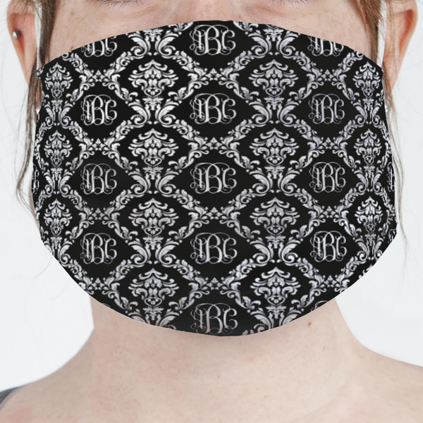 Custom Monogrammed Damask Face Mask Cover (Personalized)