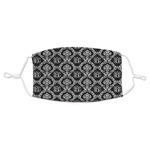 Monogrammed Damask Adult Cloth Face Mask - Standard (Personalized)