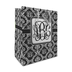 Monogrammed Damask Medium Gift Bag
