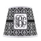 Monogrammed Damask Poly Film Empire Lampshade - Front View