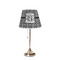 Monogrammed Damask Poly Film Empire Lampshade - On Stand