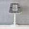 Monogrammed Damask Poly Film Empire Lampshade - Lifestyle