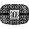Monogrammed Damask Melamine Platter (Personalized)