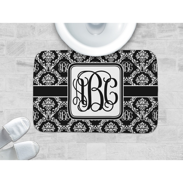 Monogrammed Damask Memory Foam Bath Mat - LIFESTYLE 34x21