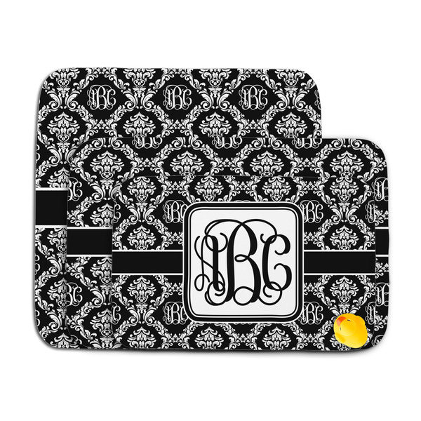 Monogrammed Damask Memory Foam Bath Mat - MAIN PARENT