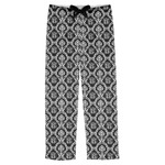 Monogrammed Damask Mens Pajama Pants - 2XL (Personalized)
