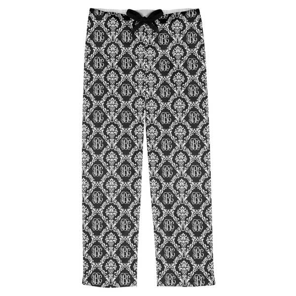 Custom Monogrammed Damask Mens Pajama Pants - S (Personalized)