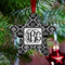 Monogrammed Damask Metal Star Ornament - Lifestyle