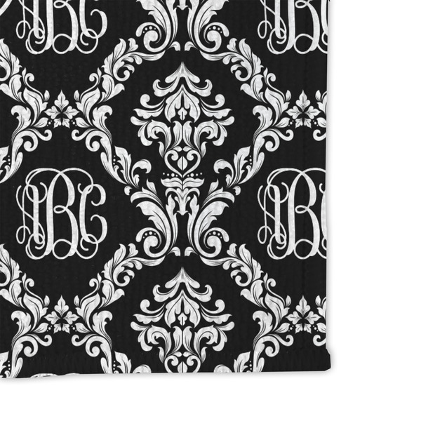 Monogrammed Damask Microfiber Dish Rag - DETAIL