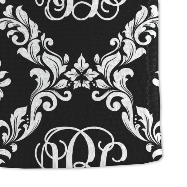 Monogrammed Damask Microfiber Dish Towel - DETAIL