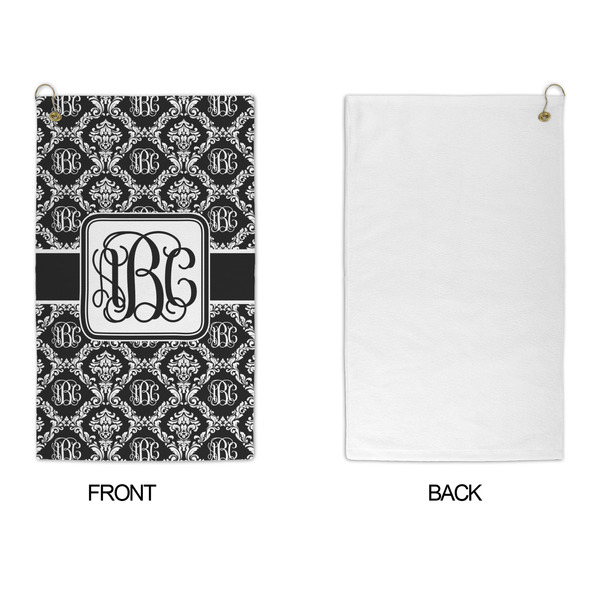 Monogrammed Damask Microfiber Golf Towels - APPROVAL