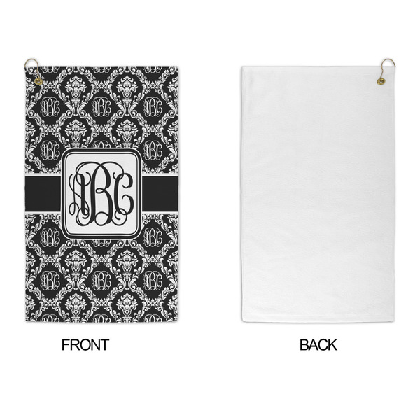 Monogrammed Damask Microfiber Golf Towels - APPROVAL