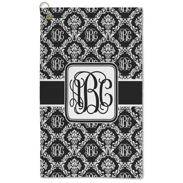 Custom Monogrammed Damask Microfiber Golf Towel