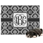 Monogrammed Damask Dog Blanket - Regular (Personalized)