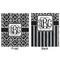 Monogrammed Damask Minky Blanket - 50"x60" - Double Sided - Front & Back