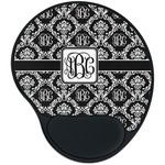 Monogrammed Damask Mouse Pad with Wrist Support