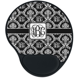 Monogrammed Damask Mouse Pad with Wrist Support