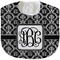 Monogrammed Damask Velour Baby Bib