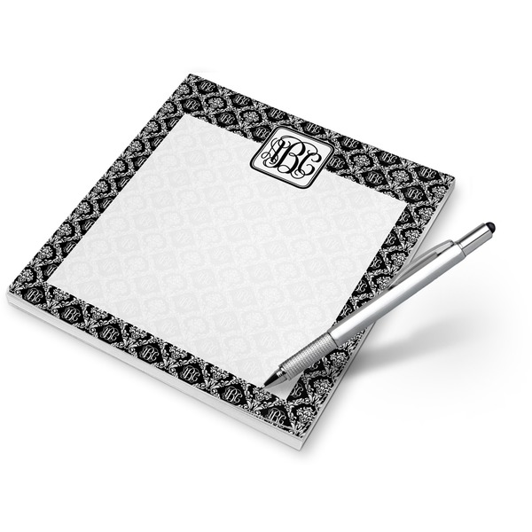 Custom Monogrammed Damask Notepad (Personalized)