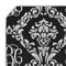 Monogrammed Damask Octagon Placemat - Single front (DETAIL)