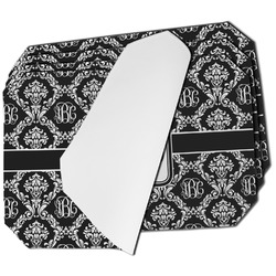 Monogrammed Damask Dining Table Mat - Octagon - Set of 4 (Single-Sided)