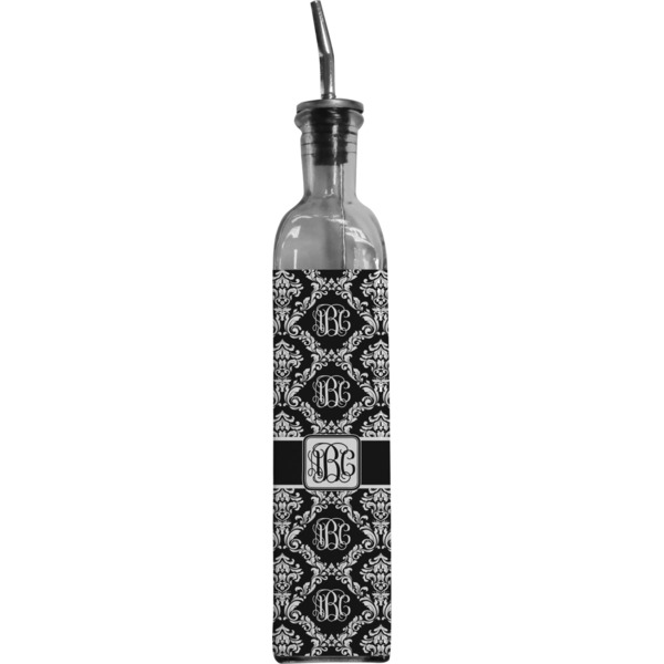 Custom Monogrammed Damask Oil Dispenser Bottle (Personalized)