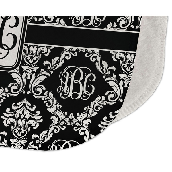 Monogrammed Damask Old Burp Detail